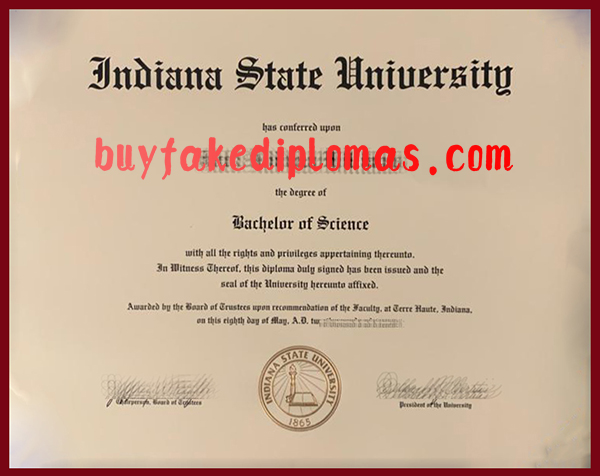 Indiana State University Degree, Fake Indiana State University Degree