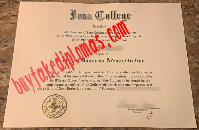 Iona College fake diploma