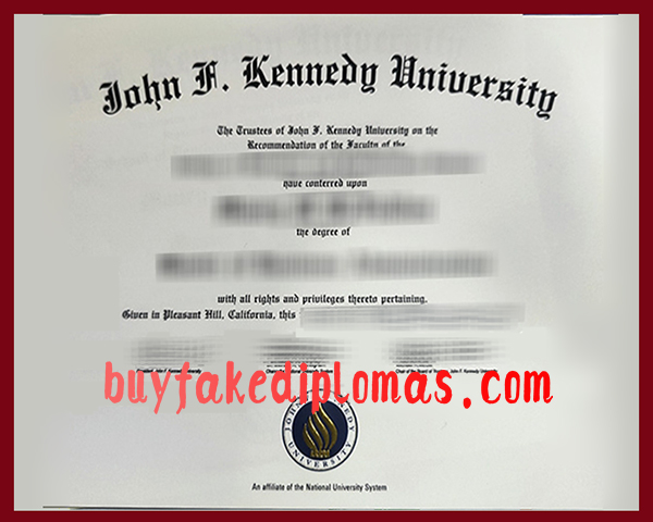 John F. Kennedy University Diploma, Fake John F. Kennedy University Diploma