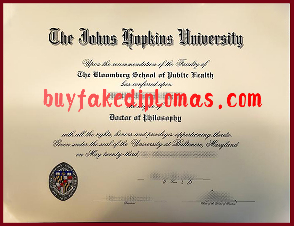 Johns Hopkins University Degree, Fake Johns Hopkins University Degree
