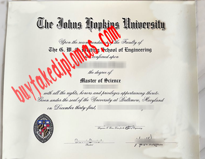 Johns Hopkins University fake diploma