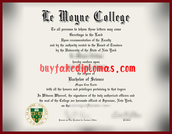 Le Moyne College Degree, Fake Le Moyne College Degree