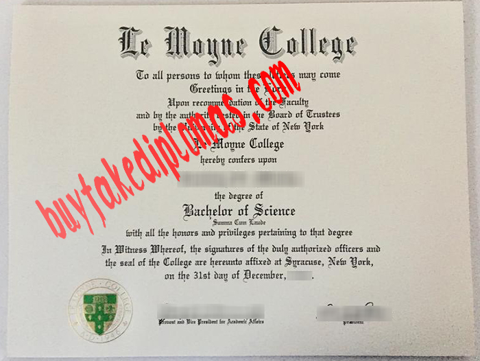 Le Moyne College fake diploma