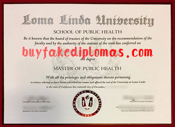 Loma Linda University Degree, Fake Loma Linda University Degree