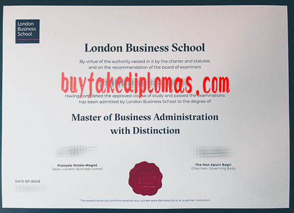 London Business School fake MBA Diploma