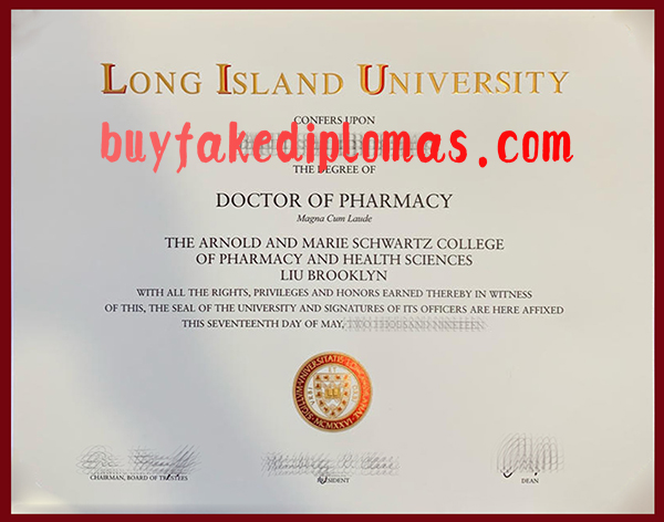 Long Island University Diploma, Fake Long Island University Diploma