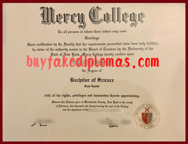 Mercy College Diploma, Fake Mercy College Diploma