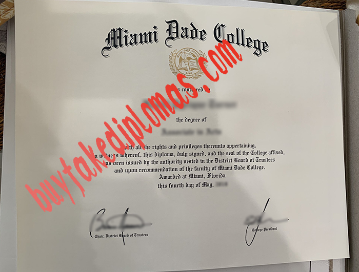 Miami Dade College fake diploma