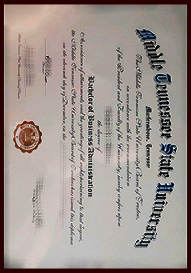 Middle Tennessee State University Diploma, buy fake Middle Tennessee State University Diploma