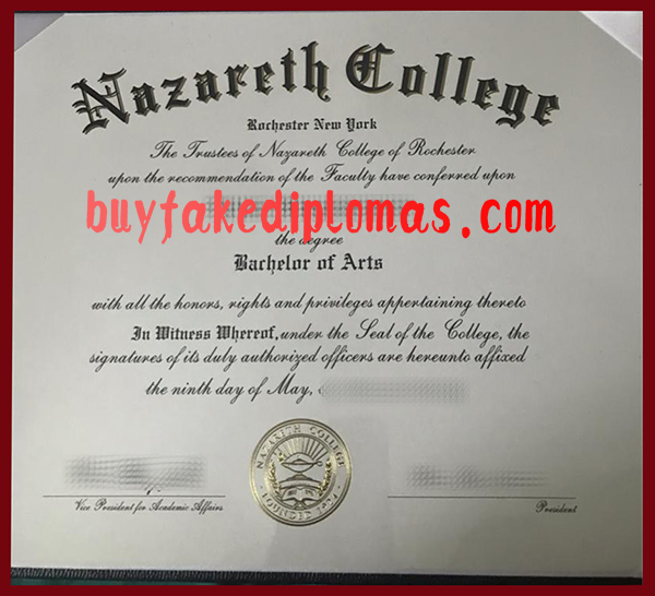 Nazareth College Degree, Fake Nazareth College Degree