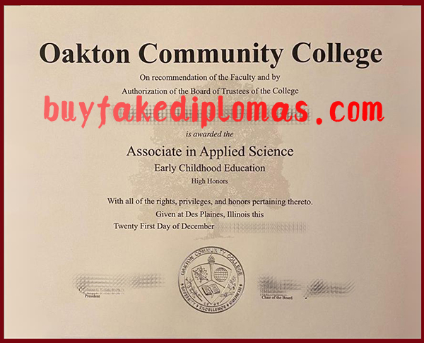 Oakton Community College Fake Degree