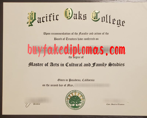 Pacific Oaks College Fake Degree