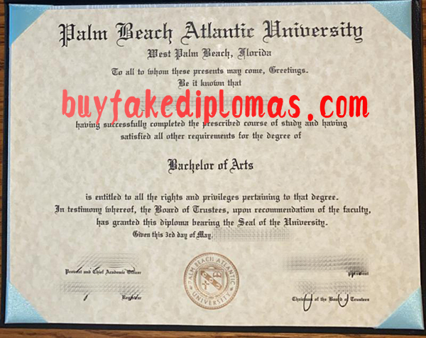 Palm Beach Atlantic University Fake Diploma