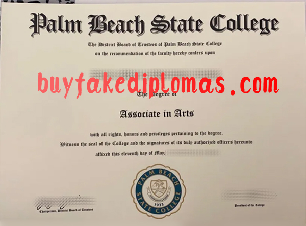 Palm Beach State College Fake Diploma