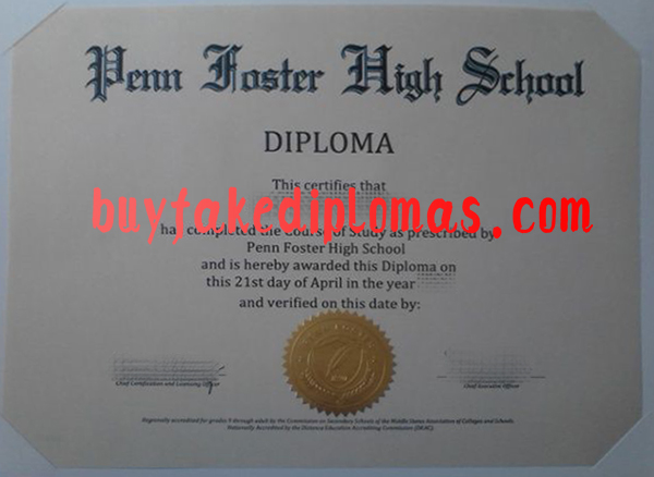 Penn Foster High School Fake Diploma