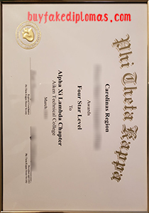 Phi Theta Kappa Fake Certificate