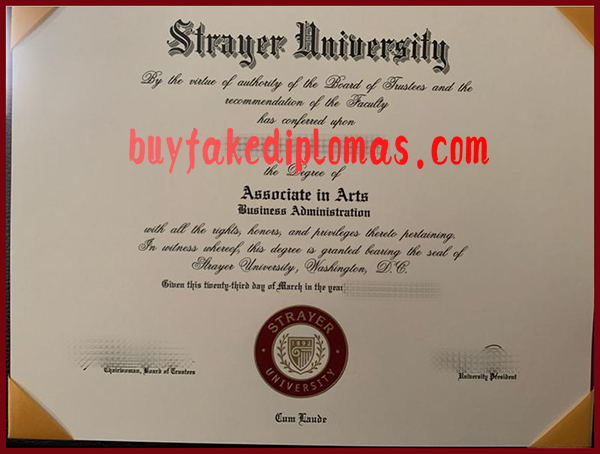 Fake Strayer University Diploma