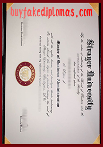 Fake Strayer University MBA Certificate