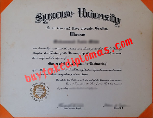 Fake Syracuse University Degree