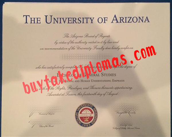 Fake University of Arizona Degree