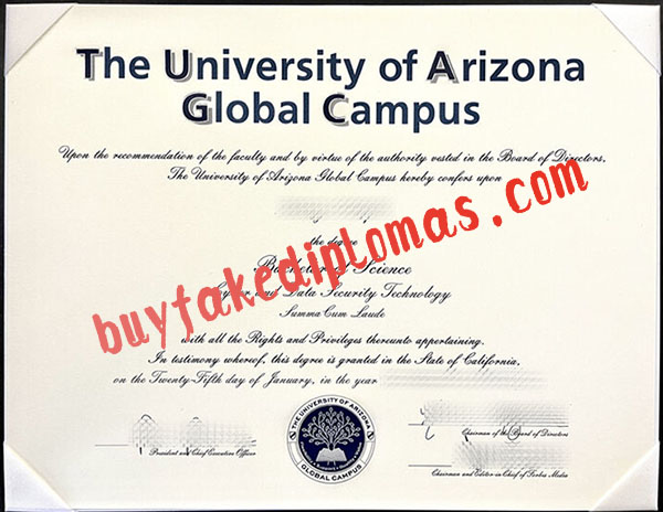 Fake University of Arizona Global Campus Degree
