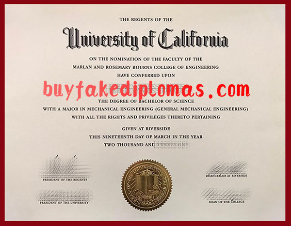 University of California Riverside Degree, Fake University of California Riverside Degree