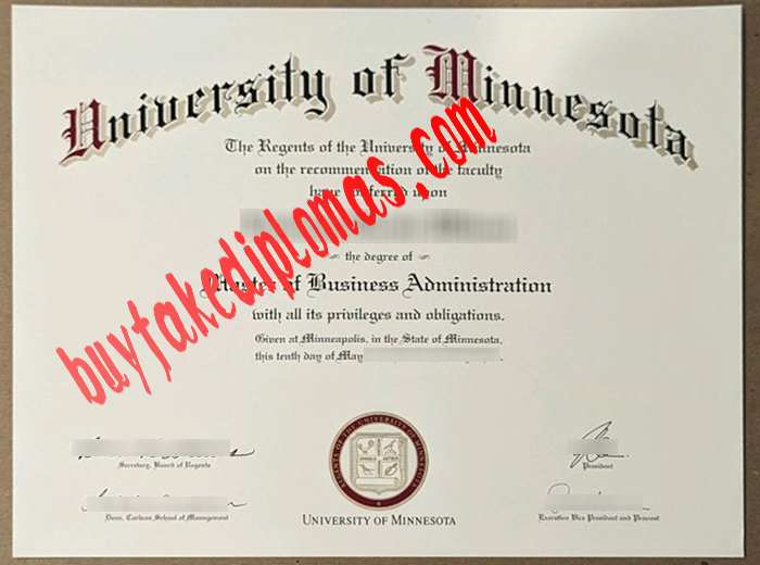 University of Minnesota fake diploma