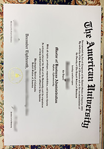 Fake American University MBA Diploma