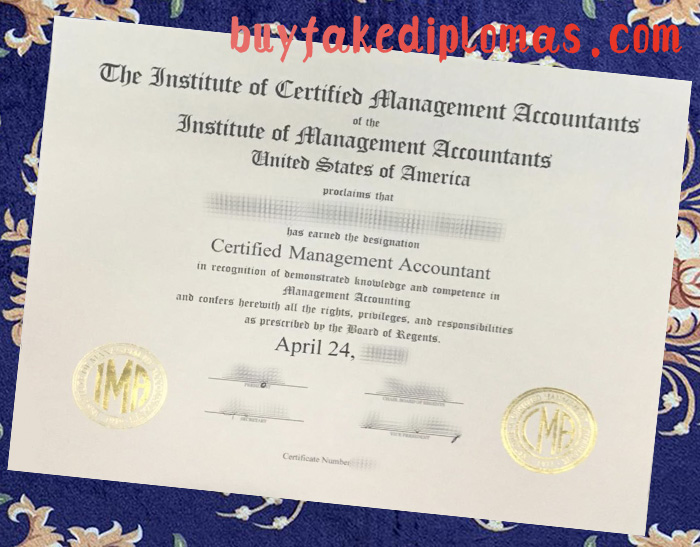Fake Certified Management Accountant Certificate