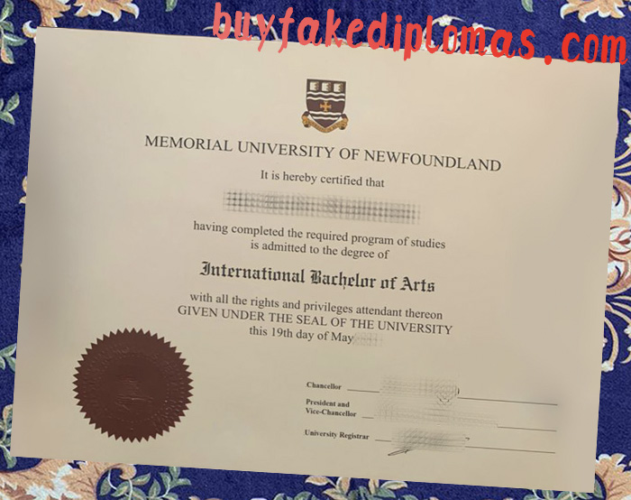 Fake Memorial University of Newfoundland Degree