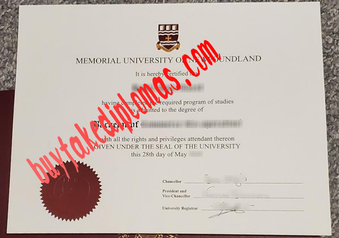 Memorial University of Newfoundland fake diploma