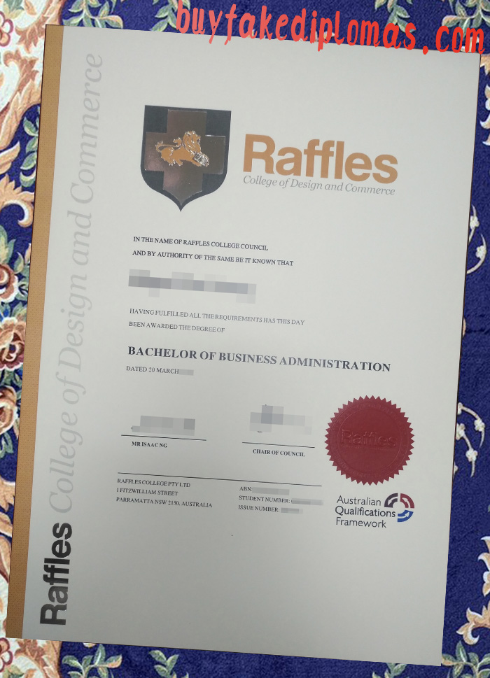 Fake Raffles College of Higher Education Degree