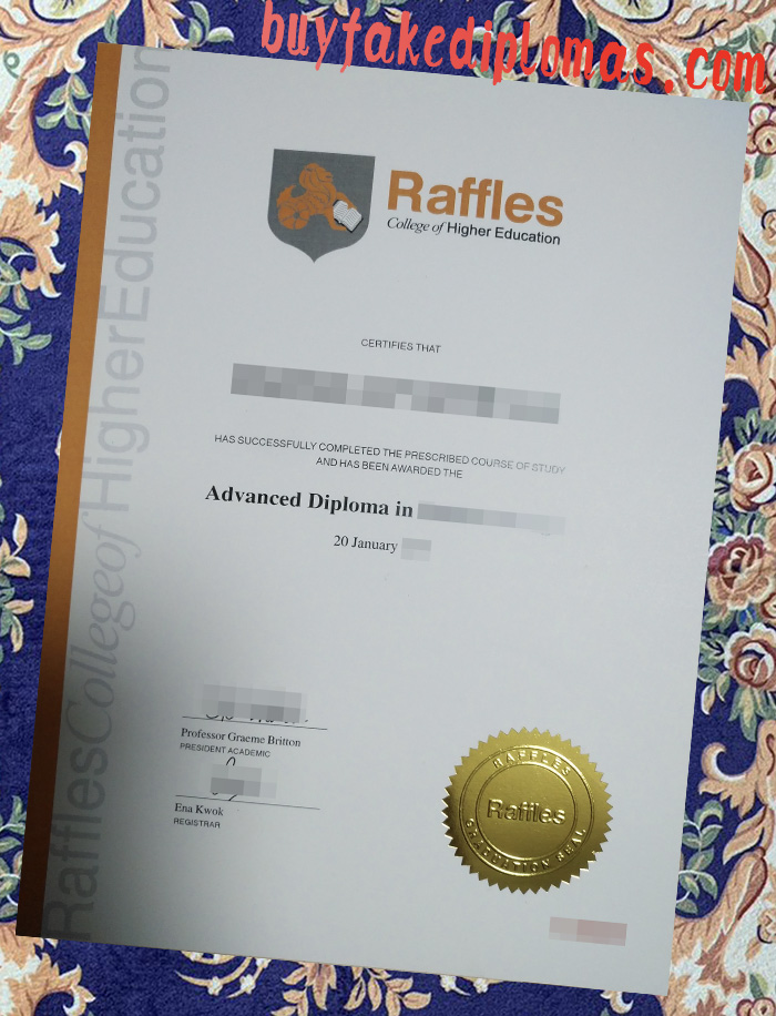 Fake Raffles College of Higher Education Diploma