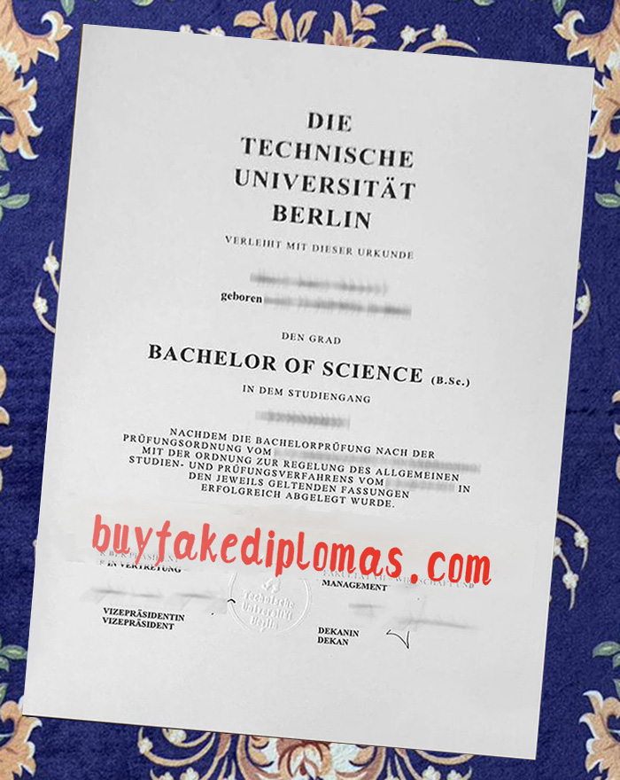 Fake Technical University of Berlin Degree
