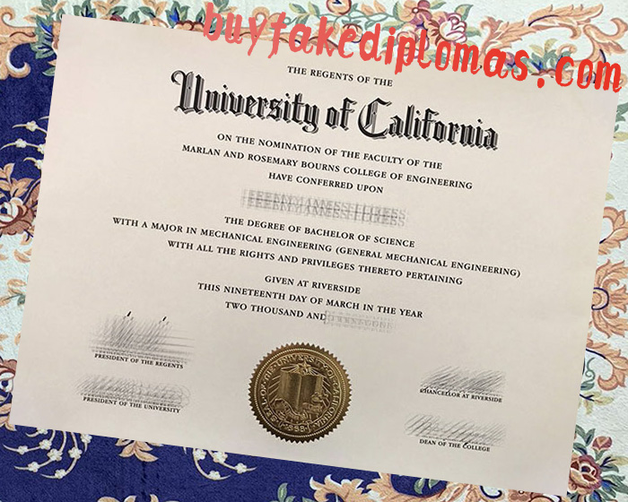 Fake UC Riverside Degree