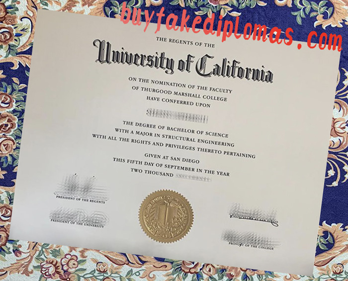 Fake UC San Diego Degree