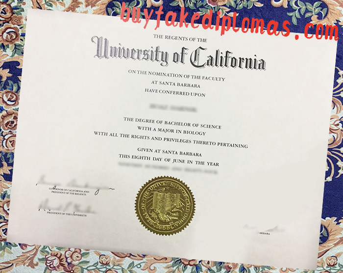 Fake UC Santa Barbara Degree