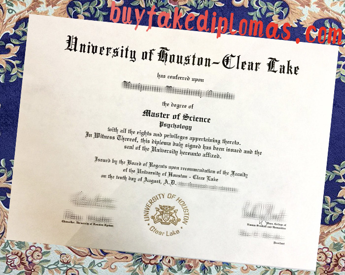 Fake University of Houston Clear Lake Diploma