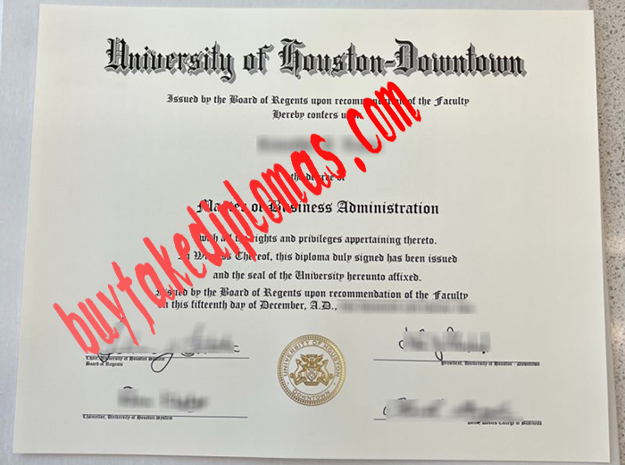 University of Houston Downtown fake diploma