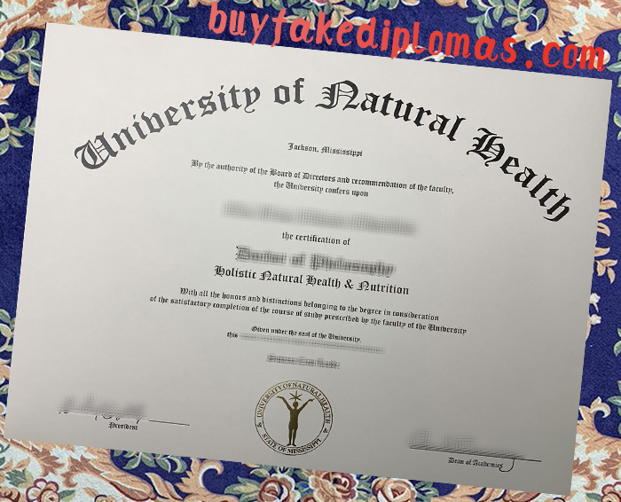 Fake University of Natural Health Degree