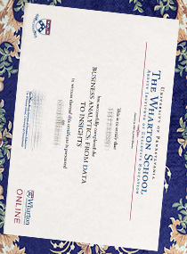 Fake University of Pennsylvania Wharton School Certificate