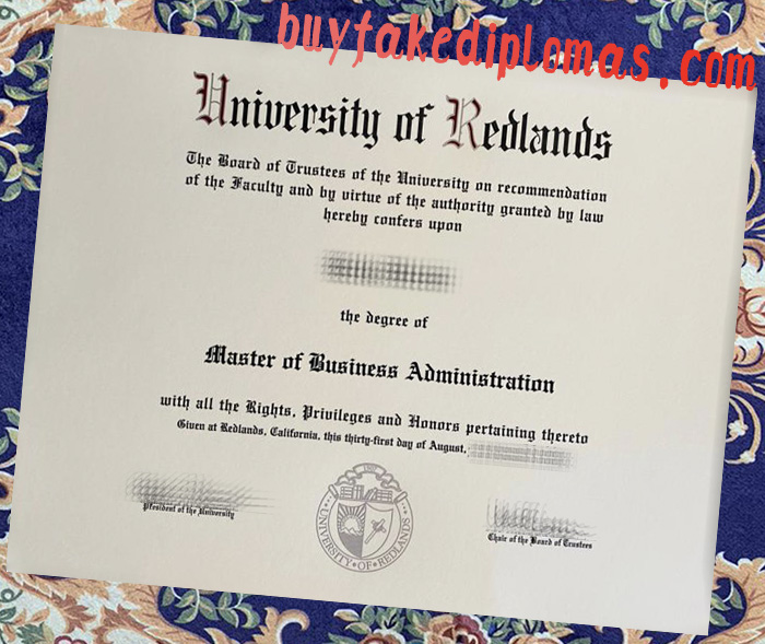 Fake University of Redlands Degree