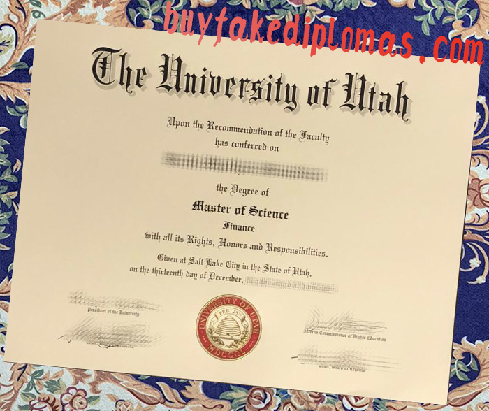 Fake University of Utah Diploma
