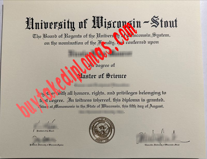 University of Wisconsin Stout fake diploma