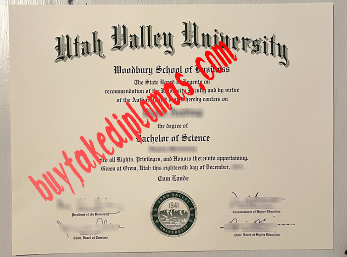 Utah Valley University fake diploma