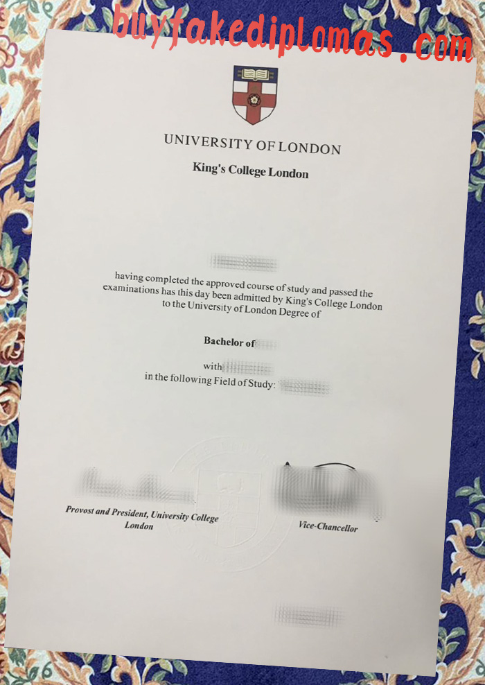 Fake King's College London Degree