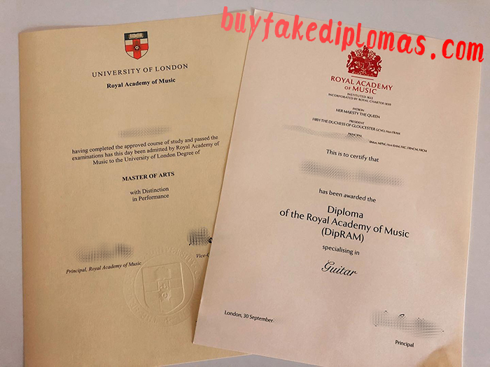 Fake Royal Academy of Music Diploma