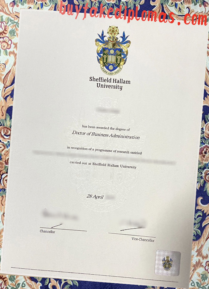 Fake Sheffield Hallam University Degree