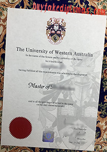 Fake University of Western Australia Master Diploma