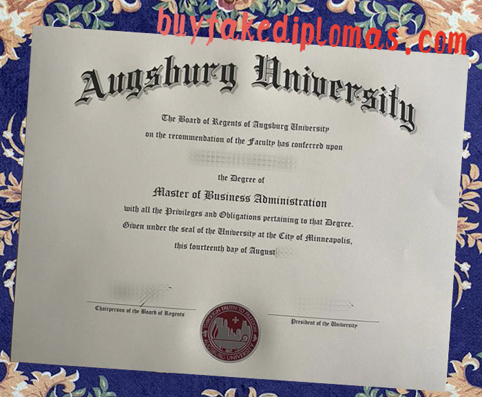 Fake Augsburg University MBA Diploma